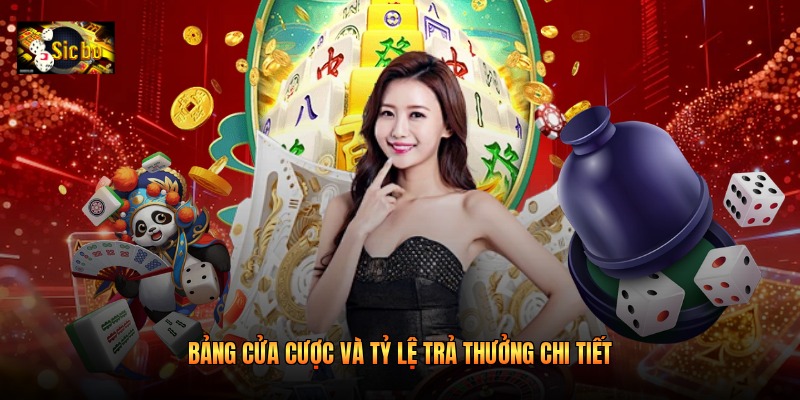 Bảng cửa cược và tỷ lệ trả thưởng chi tiết